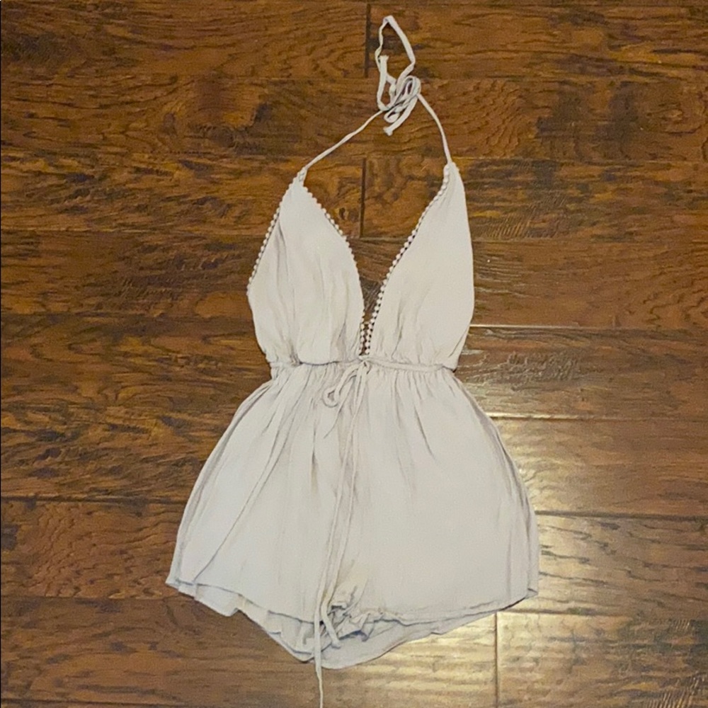 Tan halter romper